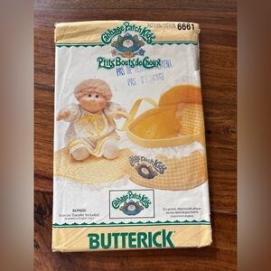 BUNDLE & SAVE: BUTTERICK Pattern 6661 - Cabbage Patch Clothes / Bassinet
